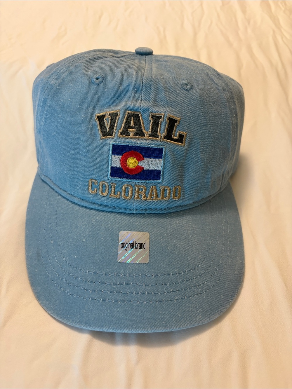 Vail Colorado Light Blue Baseball Cap